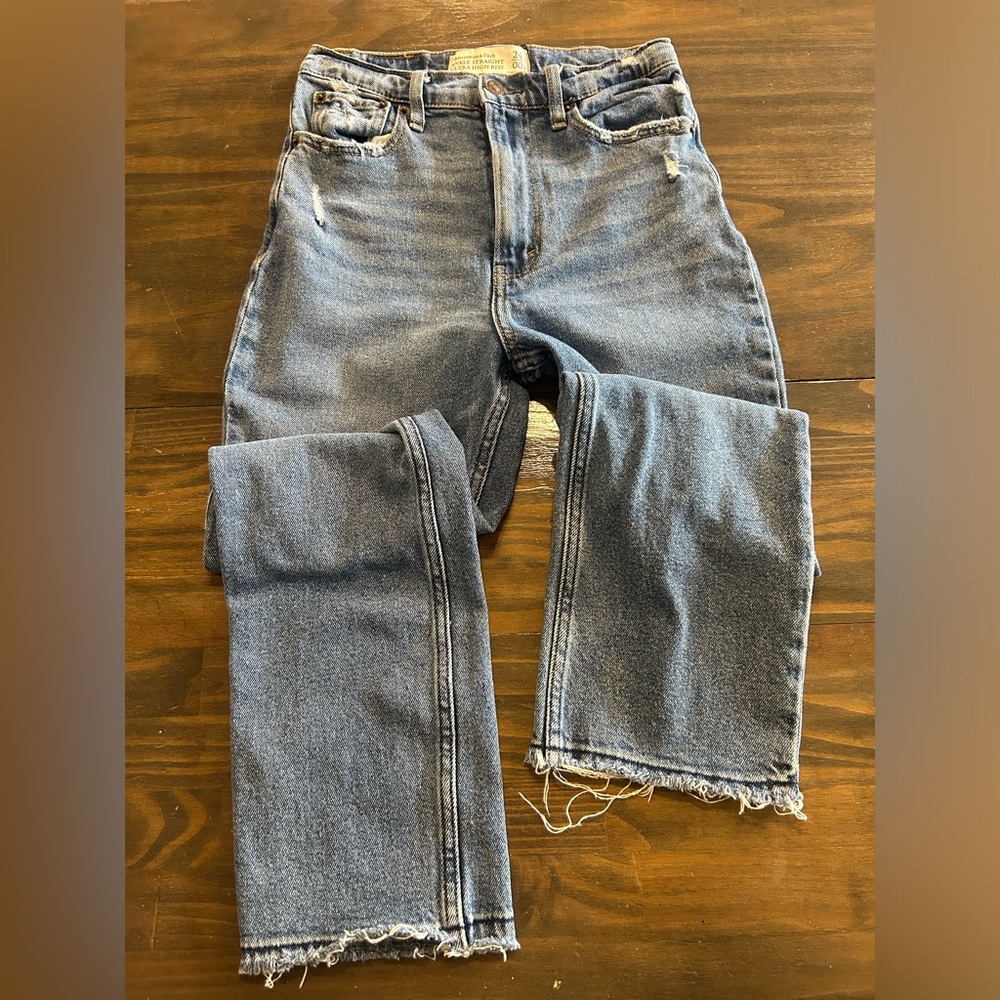 Abercrombie and Fitch Ankle Straight Ultra High Rise